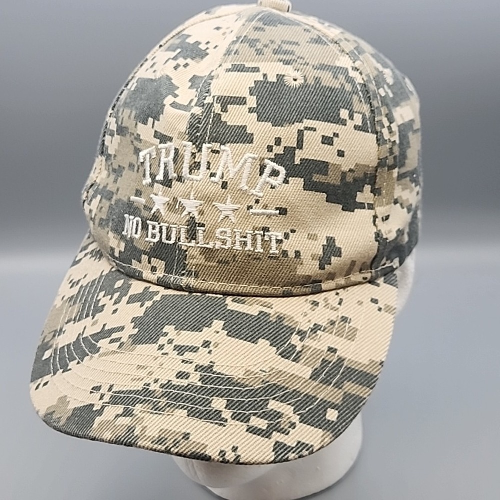 TRUMP No Bullsxxt Camo Hat Cap adjustable‎ strap On Size